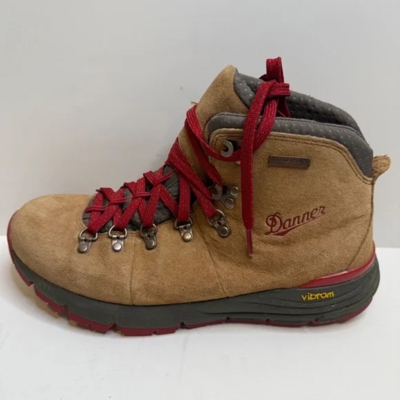 DANNER WOMEN'S MOUNTAIN 600 BROWN/RED Waterproof Vibram Size 9.5 - Picture 9 of 12
